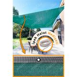 Morilu %95'lik Yeşil Gölgelik File - 3x3 metre - Şeritli Halkalı - İp Halat Hediye