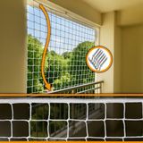 Morilu Güvenlik Filesi 10 cm Göz 6mm Ip - Montaj Malzemeli - Balkon Inşaat Merdiven Raf Havuz Iş Güvenlik Ağı - 1,4 x 5 Metre - File ve Montaj Malzemesi