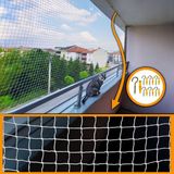 Morilu Kedi Filesi - 4 cm Göz 2.5 mm Ip - Balkon Kedi Ağı - 2,2 x 25 M