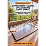 Morilu ŞEFFAF Balkon Kapama BRANDA PERDESİ, MONTAJ Malzemeli KUŞGÖZLÜ ŞERİTLİ, 0.8 mm ÖZEL Ölçü KIŞ Bahçesi