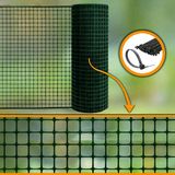 Morilu Yeşil Plastik Bahçe Çiti– 20 mm Göz Plastik Kanvas – Dekoratif Plastik Çit – Kedi Köpek Kümes Koruma Filesi - 1 x 18 Metre