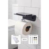 Morimora Siyah Tuvalet Kağıtlığı WC Kağıtlık Tutucu