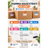 Morinna 60 Adet Yapışkanlı Taşınma Kolisi Etiketi Renkli Numaralı Ev Taşıma ve Depolama Sticker Seti