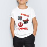 Morinna Isme Özel Red Ball 4 Crazy Kırmızı Top Redball Çocuk Tişört Mr-06 - 10 - 11 Yaş - 001-Beyaz