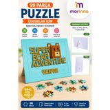 Morinna İsme Özel Super Bear Adventure Baskılı Puzzle Yapboz 99 Parça PZL-01