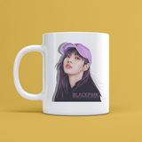 Morinna MR07 Black Pink Tasarımlı Beyaz Kupa