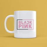 Morinna MR18 Black Pink Tasarımlı Beyaz Kupa