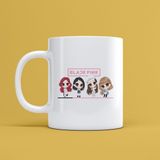 Morinna MR19 Black Pink Tasarımlı Beyaz Kupa