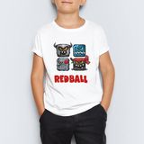 Morinna Red Ball 4 Crazy Kırmızı Top Redball Çocuk Tişört Mr-02 - 6 - 7 Yaş - 001-Beyaz