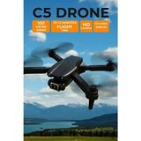 Morissua C5 Drone Katlanabilir HD Kamera ile 100M Menzil ve 10-12 Dk Uçuş Süresi Sunar - Siyah