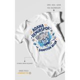 MorivoKids Adana demirspor temalı Kısa Kollu Bebek Body %100 Pamuk