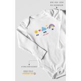 MorivoKids Dad mom me sweet family Uzun Kollu Çıtçıtlı Bebek Body