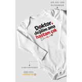 MorivoKids Doktor değilim ama hastam çok! Uzun Kollu Çıtçıtlı Bebek Body