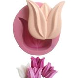 Morlalem Lale 6,5cm Çiçek Silikon Kalıp K-448 Sabun Mum Kokulu Taş Reçine Polyester Alçı Uygun