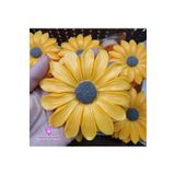 morlalem m 11,7cm Papatya Çiçeği Silikon Kalıp K-113, Kokulu Taş Sabun Polyester Reçine Alçı Mum Kalıbı