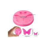 morlalem m 2'li Mini Kelebek Silikon Kalıp , Kokulu Taş Sabun Polyester Reçine Alçı Mum Kalıbı K-1389