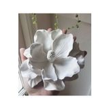 morlalem m 3 Boyutlu Çiçek 13cm Hibiskus Hibiscus Çiçeği Silikon Kalıp , Kokulu Taş Sabun Alçı Mum Kalıbı K-382