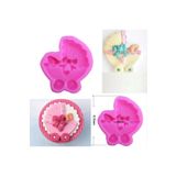 morlalem m Fiyonklu 6,5cm Bebek Arabası Silikon Kalıp K-440 Polyester Mum Kokulu Taş Alçı Kalıbı
