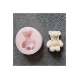 morlalem m Mini Minyatür Magnet Ayıcık, Fiyonklu 3cm Küçük Ayı Silikon Kalıp , Sabun Alçı Mum Kalıbı K-1300