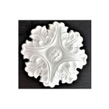 morlalem m Yaprak Kabartmalı 7,5cm Aplik Silikon Kalıp K-177, Polyester Taş Tozu Alçı Mum Kalıbı