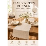Morlay LINEN | Organik Ham Keten Runner Naturel 40 x 110 Cm