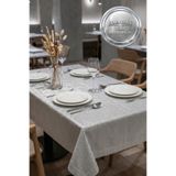 Morlay LUMEN Serisi | Simli Masa Örtüsü Gold / Silver , Premium Çeyizlik Lüks Şık Masa Örtüsü
