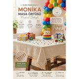 Morlay Organizasyon Monika Püsküllü Masa Örtüsü - Baby Shower, Doğum Günü, Nişan Bohem Vintage Buldan Örtü