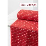 Morlay Pamuklu Kırmızı Kalpli Baskılı Kumaş En: 240 cm Nevresim, Çarşaf, Yastık Kılıfı, Elbise, Çanta - 3000 Kırmızı - 100 cm