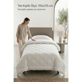 Morlay Tek Kişilik Mikro Kapitone Silikon Yorgan 155X215 cm Antialerjik Terletmeyen 4 Mevsim - 155 x 215 cm - 010 - Beyaz