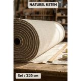 Morlay Yıkanmış Ham Naturel Keten Kumaş - 235 cm En - Organik - Doğal - Punch - Dikiş - Döşemelik Kumaş