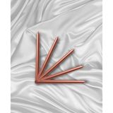 Morlido Inci 5 Li Şamdan Parlak Mum Sedefli Kaplama Gövde Uzun Çubuk Konik - Rose Gold - 5 Adet