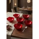 morlimon Maris 6' lı Cam 14 Cm Salata/Çerez/Meze Sunum Kasesi Seti