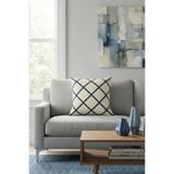 morlina home Dekoratif Ekosa Punch Nakışlı Gizli Fermuarlı Kırlent Kılıfı 42x42 cm