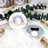 Morlu Gökkuşağı Kız Bebek Açacak Magnet Hediyelik(15 Adet)