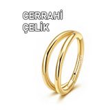 MORNEVA Cerrahi Çelik Tek Delikte Ayrık İkili Halka Kulak Helix Conch Piercingi (1 Adet)