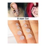 MORNEVA Şeffaf Antialerjik Bioplast Piercing Keloid Bump Şişlik Önleyici İyileştirici Silikon Diski (8Adet)
