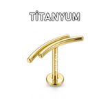 MORNEVA Titanyum Taşsız Şeritler Helix Conch Lobe Kulak Piercingi (1 Adet)