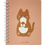 Morning Glory 2000 Çizgili Not Defteri 11,8x9 cm Kedi 12010-88940 - Çok Renkli