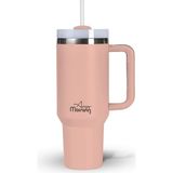 Morning Vaha 1200 ml Termos Mug, 3 Kademeli Çevirmeli Kapak, Açık Somon SI2440217