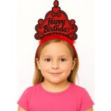 Morotonom Kırmızı Happy Birthday Prenses Tacı – Doğum Günü Taç Aksesuarı