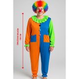 Morotonom Palyaço Kostüm Seti 150 Cm (peruk + Burun + Kostüm)