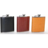Morotonom Paslanmaz Çelik Tekli 7 Oz Derili Matara Alk2660