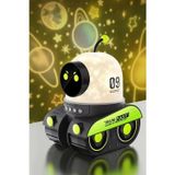Morotonom Robot Projeksiyon Gece Lambası Hoparlörlü Şarjlı Yıldızlı Gökyüzü Temalı Led Projeksiyon Lambası