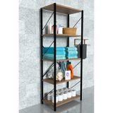 Morpanya Aroyal Metal Banyo Dolabı Banyo Rafı Banyo Organizer Banyo Düzenleyici Ceviz