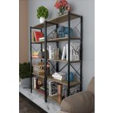 Morpanya Blue Metal Kitaplık 5 Raflı Çok Amaçlı Dosya Kitap Rafı Ofis Salon Raf 150 Cm