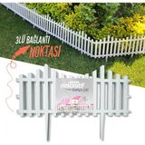 Morpanya Dekoratif Bahçe Çiti Plastik Malzemeden Üretilmiş 59X39X26 cm Beyaz Koruma Paneli