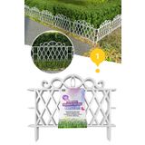 Morpanya Dekoratif Ferforje Bahçe Çiti Plastik Çit Çiçek Çiti Peyzaj Koruma Panel Çit 1 Adet 50cm Beyaz