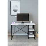 Morpanya Katres Metal Çalışma Masası 2 Raflı Laptop Bilgisayar Masası Ofis Ders Masası Yemek Masası Beyaz