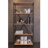Morpanya Moni Metal Banyo Rafı Ünite 5 Raflı Banyo Düzenleyici Raf Havlu Rafı Havluluk 150 Cm