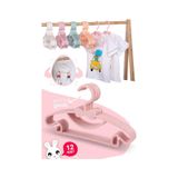 Morpanya Sweet 12 Adet Pembe Bebek Elbise Askısı Fiyonklu Kelebek Bebek Ço Pembe